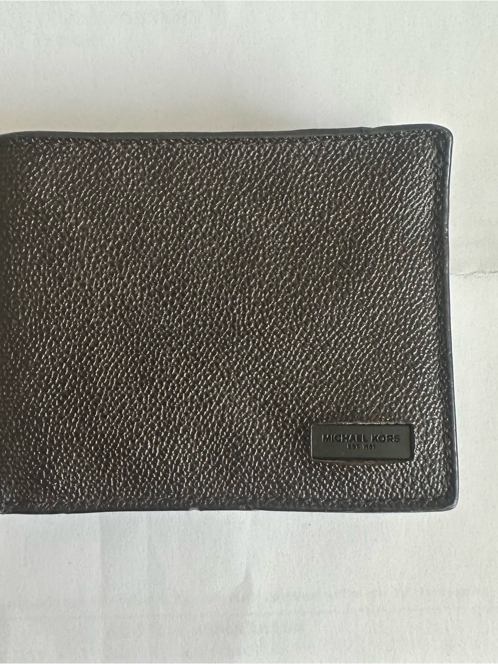 Michael Kors Men's Dark Brown Textured Leather Wallet